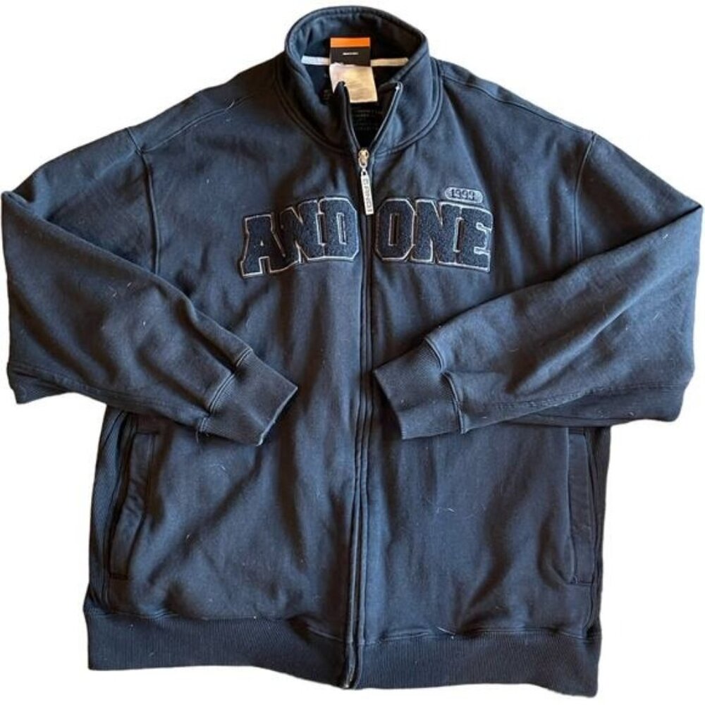 And1 Locker Room Collection Zip-Up Jacket Size XL Black